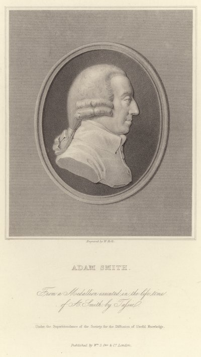 Porträt von Adam Smith von English School