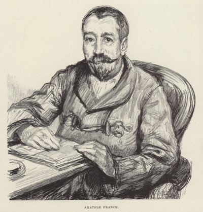 Porträt von Anatole France von English School