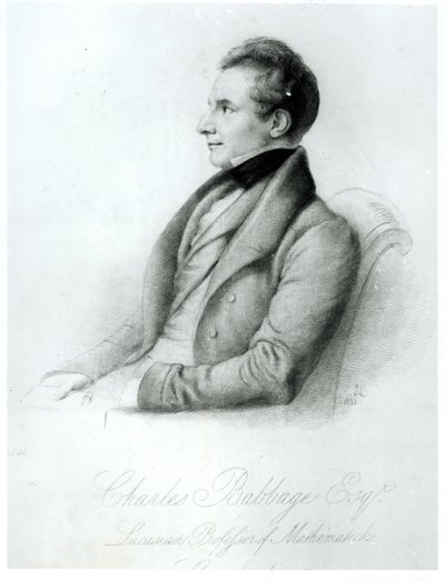 Porträt von Charles Babbage (1792-1871), 1832 von English School