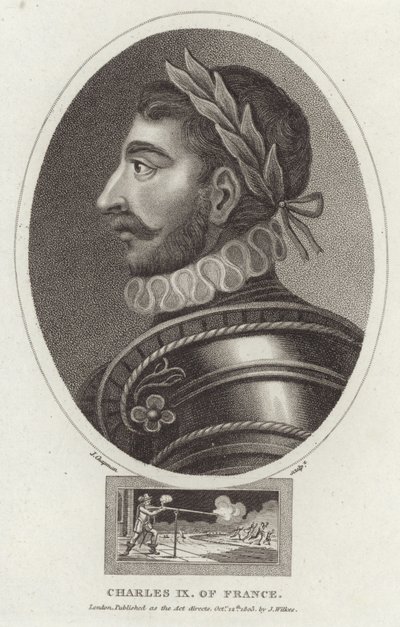 Porträt von Karl IX. von Frankreich von English School