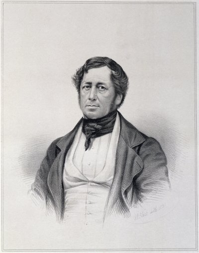 Porträt von Charles Joseph Hullmandel (1789-1850), graviert von G.B. Bleck von English School