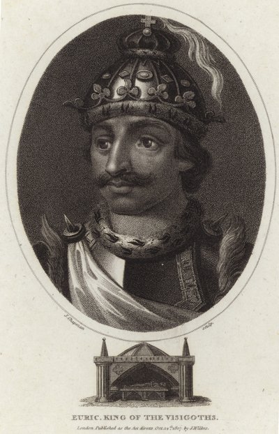 Porträt von Euric, König der Westgoten von English School