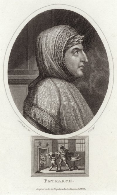 Porträt von Francesco Petrarca von English School