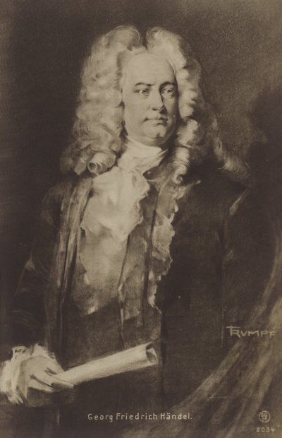 Porträt von Georg Friedrich Händel von English School