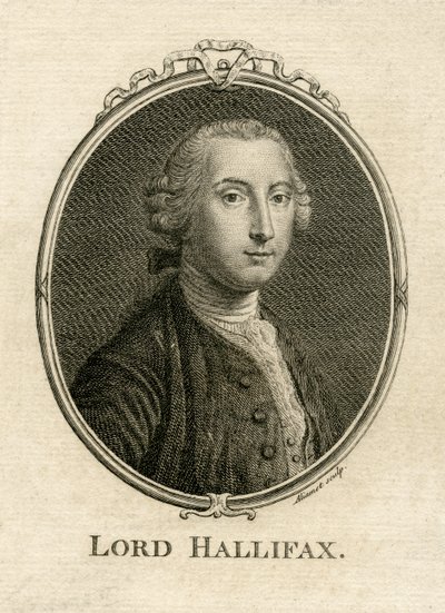 Porträt von George Montagu Dunk, 2. Earl of Halifax (1716-71), graviert von Aliamet von English School