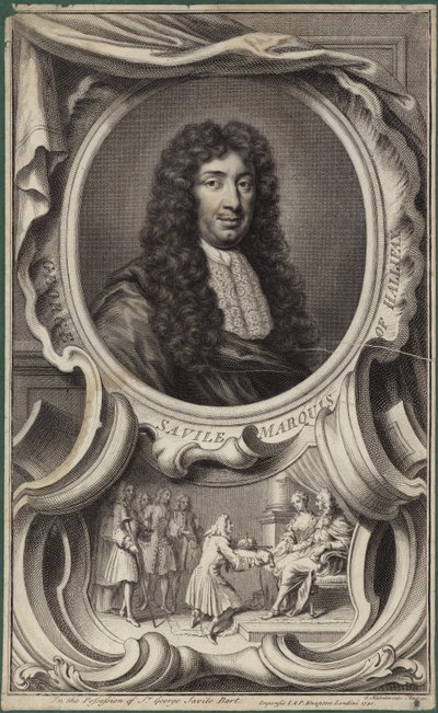 Porträt von George Savile, Marquess von Halifax von English School