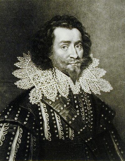 Porträt von George Villiers, 1. Herzog von Buckingham (1592-1628) graviert von Richard Earlom (1743-1822) und Charles Turner (c.1773-1857) aus Illustrious Characters in British History (Mezzotint) von English School
