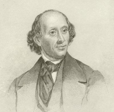 Porträt von Hans Christian Andersen von English School