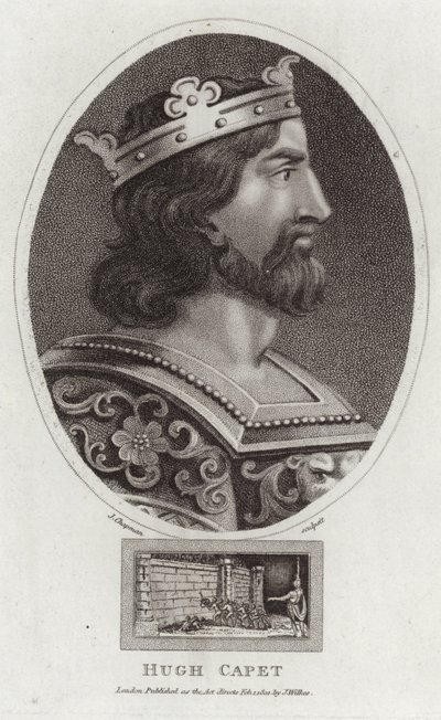 Porträt von Hugo Capet von English School