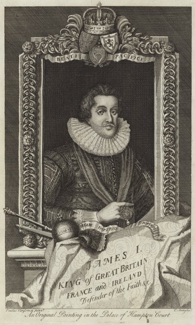 Porträt von Jakob I. von Großbritannien und Irland von English School