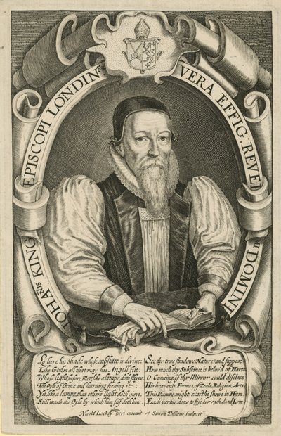 Porträt von John King, Bischof von London 1611-21 von English School