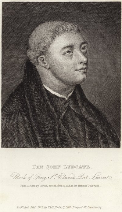 Porträt von John Lydgate von Bury von English School
