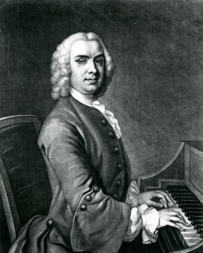 Porträt von John Stanley (1712-86) (Gravur) von English School