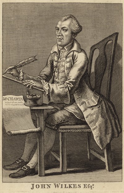 Porträt von John Wilkes von English School