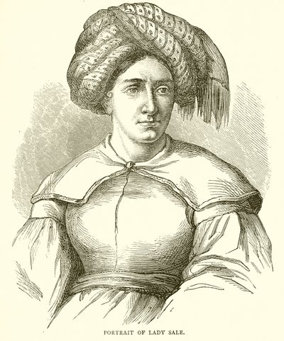 Porträt von Lady Sale von English School