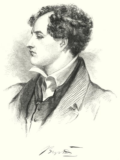 Porträt von Lord Byron von English School