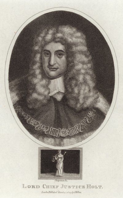 Porträt von Lord Chief Justice Holt von English School