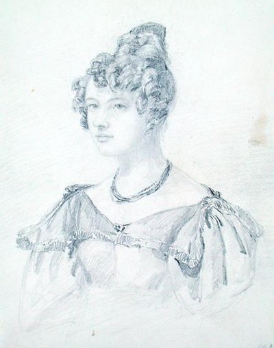 Porträt von M.A.R. von G.B., aus Michael Faradays Sammelalbum von English School