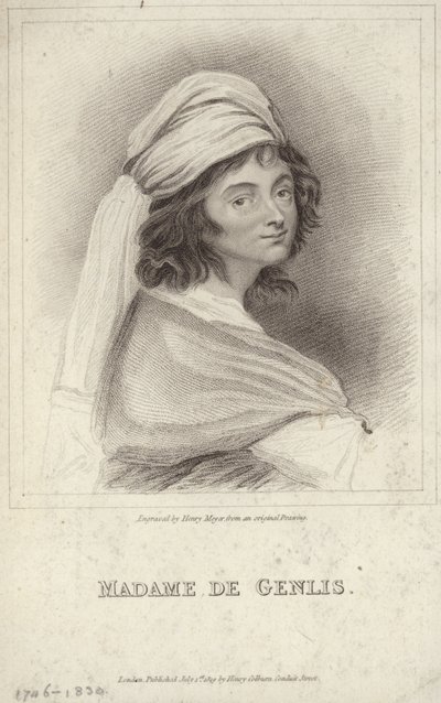 Porträt von Madame de Genlis von English School