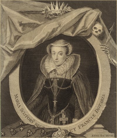 Porträt von Maria Stuart, Königin von Schottland von English School