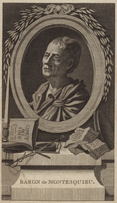 Porträt von Montesquieu von English School
