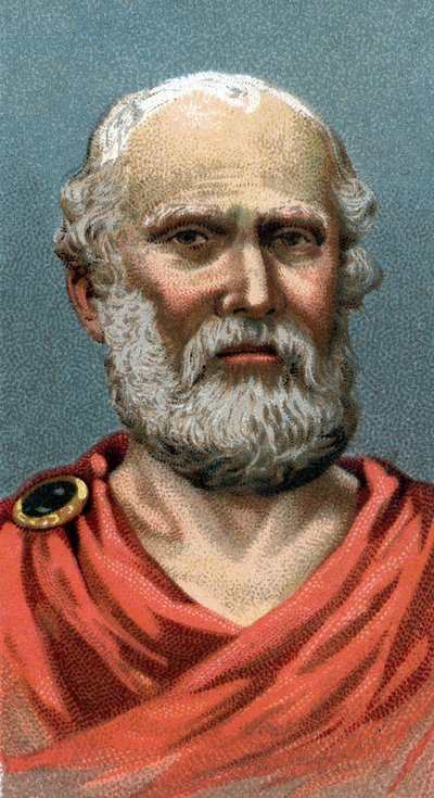 Porträt von Platon, athenischer Philosoph - Aus der Serie „Leaders of Men“ von English School