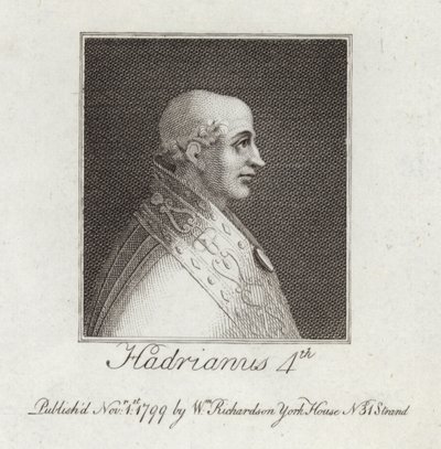Porträt von Papst Adrian IV. von English School