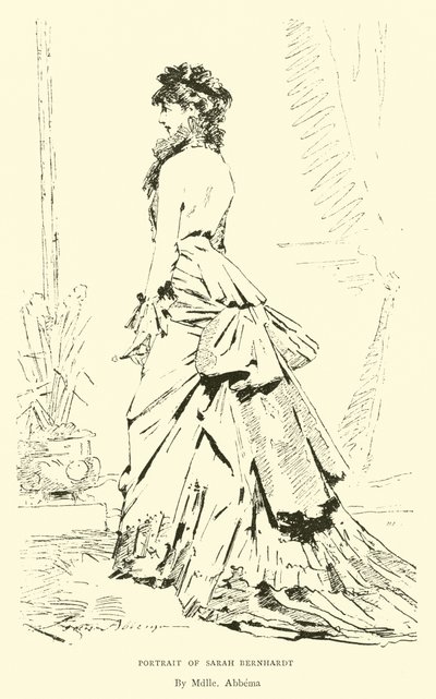 Porträt von Sarah Bernhardt von English School