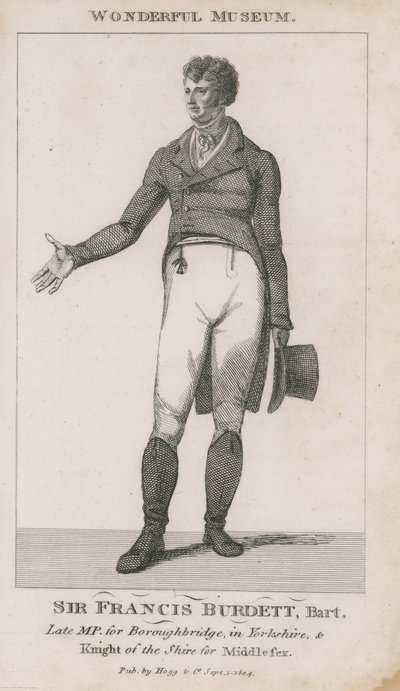 Porträt von Sir Francis Burdett von English School