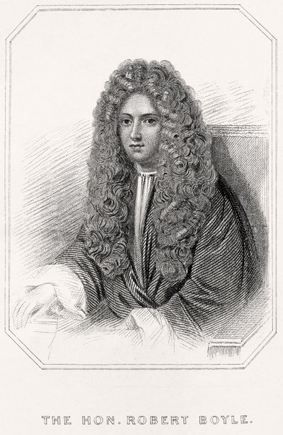 Porträt von Robert Boyle von English School
