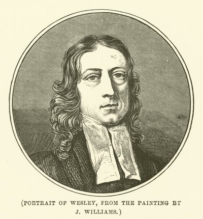 Porträt von Wesley, nach dem Gemälde von J. Williams von English School