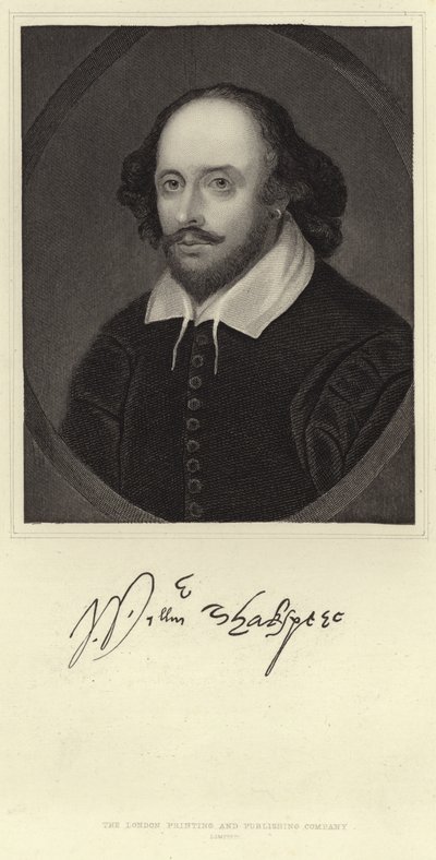 Porträt von William Shakespeare von English School