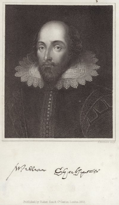 Porträt von William Shakespeare von English School