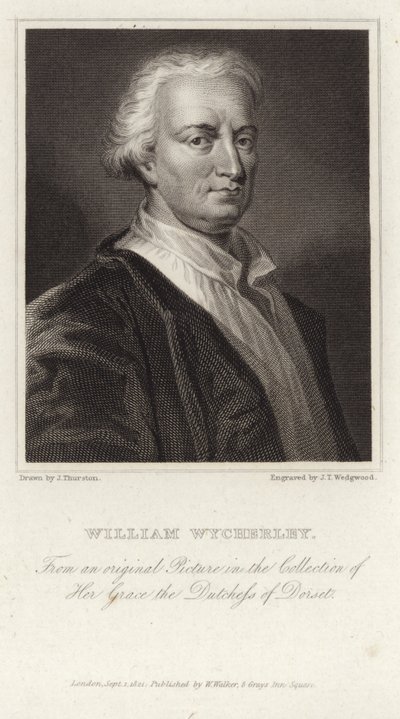 Porträt von William Wycherley von English School