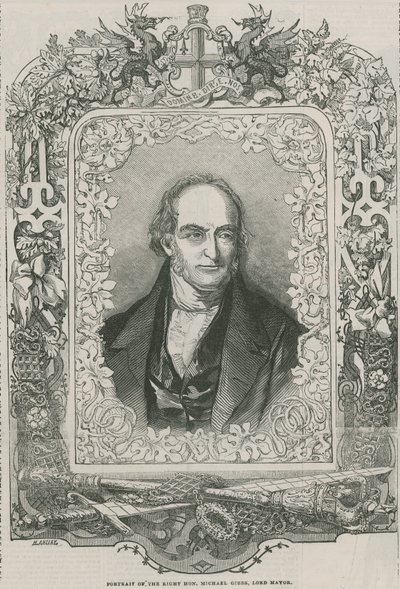 Porträt des ehrenwerten Michael Gibbs, Lord Mayor von English School