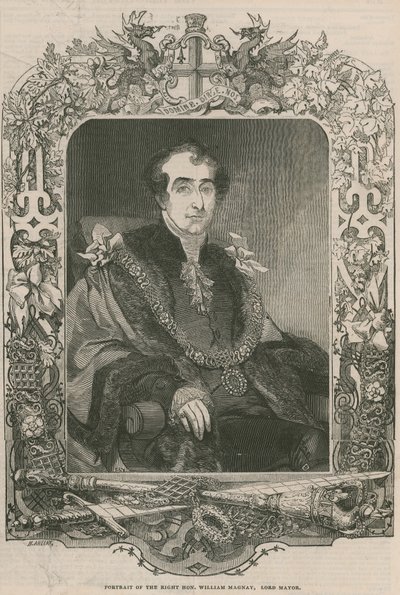 Porträt des ehrenwerten William Magnay, Lord Mayor von English School