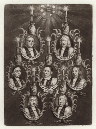 Porträt der Sieben Bischöfe von English School