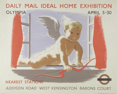 Plakat für die Daily Mail Ideal Home Exhibition in Kensington Olympia, London, 1938 von English School