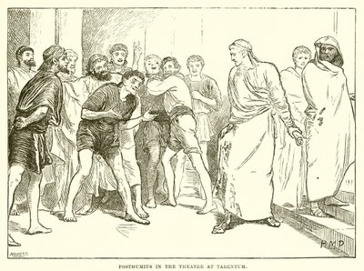 Posthumius im Theater von Tarent von English School