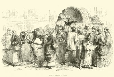Geflügelverkäufer in Paris, Oktober 1870 von English School