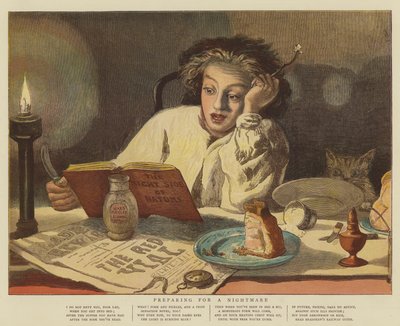Vorbereitung auf einen Albtraum (Chromolithografie) von English School