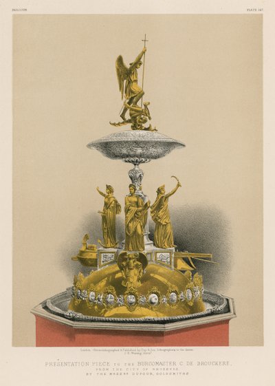 Präsentationsstück an den Bürgermeister C. de Brouckere von der Stadt Brüssel durch die Messrs Dufour, Goldschmiede von English School