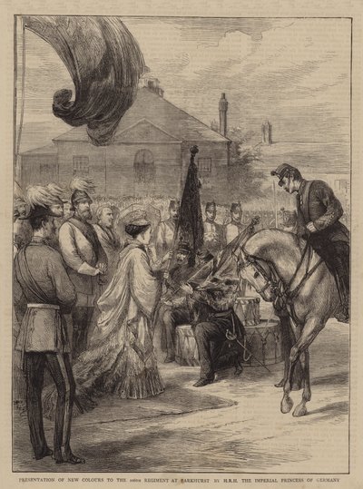 Übergabe neuer Farben an das 106. Regiment in Parkhurst durch Ihre Königliche Hoheit die Kaiserliche Prinzessin von Deutschland von English School