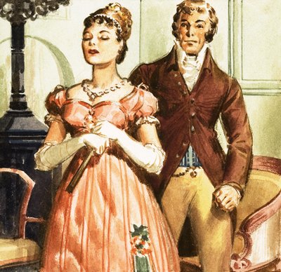 Elizabeth und Mr. Darcy aus Stolz und Vorurteil von English School