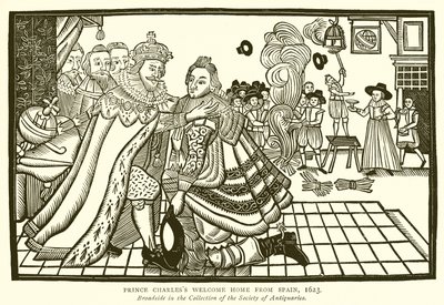Prinz Karls Heimkehr aus Spanien, 1623 von English School