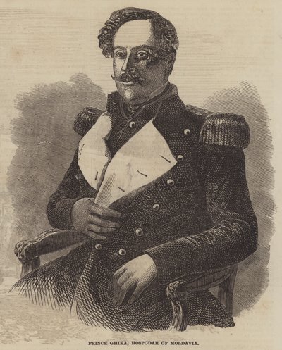 Prinz Ghika, Hospodar der Moldau (Gravur) von English School