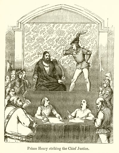 Prinz Heinrich schlägt den Obersten Richter von English School