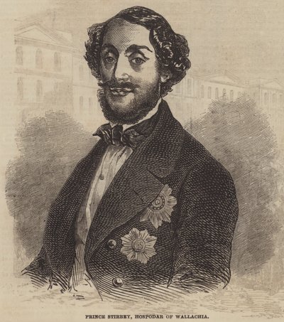 Prinz Stirbey, Hospodar der Walachei (Gravur) von English School