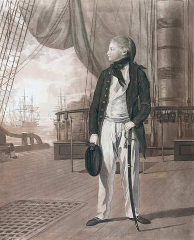 Prinz William Henry als Seekadett, später König William IV von English School