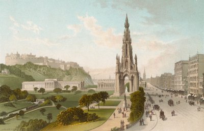 Princes Street Edinburgh, Blick nach Westen von English School